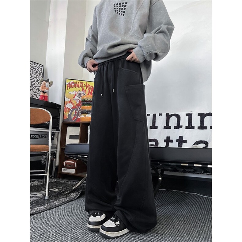 大口袋休闲裤男士韩版潮流高街帅气2024冬季新款ins长裤K5871-P55图片
