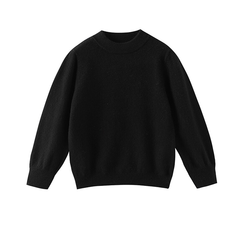 秋冬保暖儿童纯羊毛衫半高领套头新款男童女童毛衣打底针织羊绒衫，童装儿童羊毛衫，暖钟情羊绒