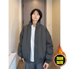 现货美式高街休闲棉衣夹克三防立领纯色户外工装加厚棉服外套，男装夹克，电商A486