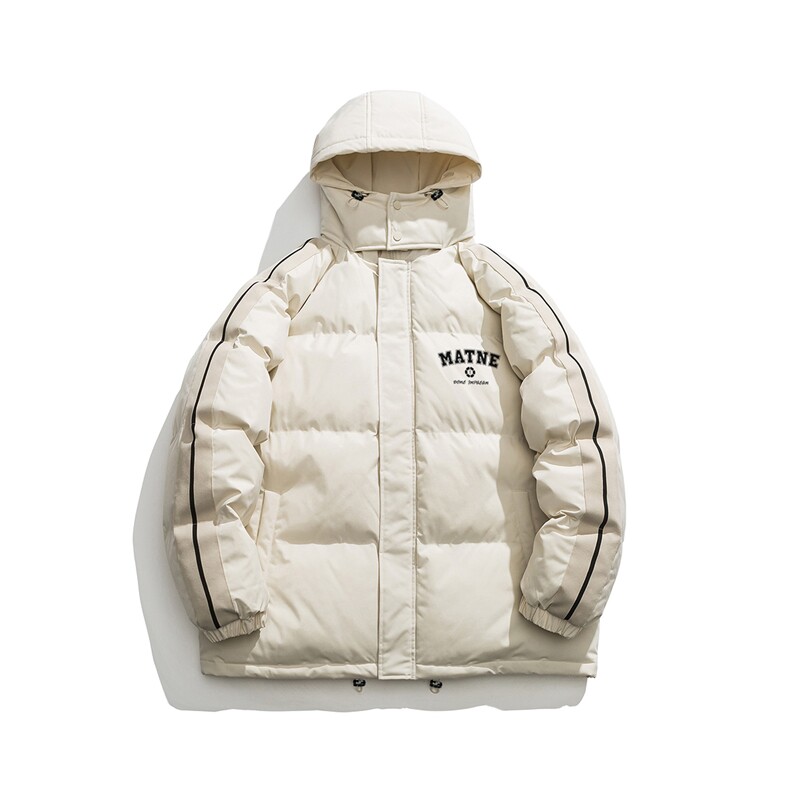 白底冬季百搭宽松字母印花潮流棉服卫衣MY53031特批P95控158,男装棉衣,电商A247-1