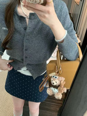 2025年秋季常规款街头刺绣开衫,女装针织衫/毛衣,雪真羊绒, 2025年秋季常规款街头刺绣开衫,女装针织衫/毛衣,雪真羊绒,