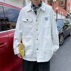 宽松牛仔夹克时尚新款青春潮流流行港风工装外套男insX300/P60，男装夹克，星座506