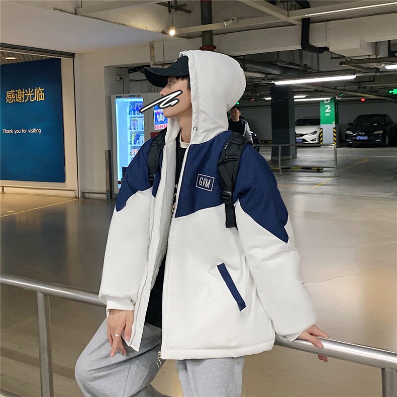 外景情侣冬季宽松百搭冲锋棉衣男港风连帽棉服男外套7786P60控98,男装棉衣,星座226-1