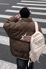 V1536-P88美式街头字母刺绣服秋冬加厚嘻哈面包服外套ins潮，男装棉衣，星座1608
