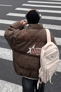 V1536-P88 美式街头字母刺绣服秋冬加厚嘻哈面包服外套ins潮图片