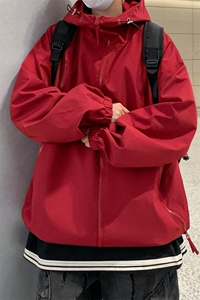JK9006/P65春装新款现货防水冲锋衣男夹克个性拉链大码宽松外套图片