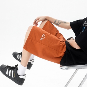 8XL-M夏季凉感冰丝速干短裤男透气五分休闲裤宽松刺绣DK1537P35