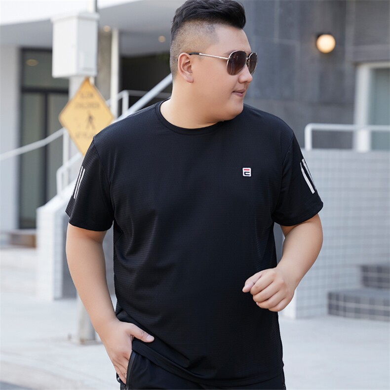 男大码圆领短袖T恤弹力网眼透气5032-1_T83(L-X4LP405XL-9XLP45,男装T恤,星座1516-1