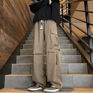 潮牌美式工装直筒休闲裤男裤子青少年学生阔腿长裤痞帅MK673-p36图片