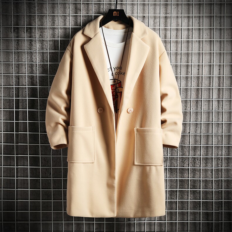 A117-P110加绒-P120加厚加绒毛呢大衣男士大码中长款呢子风衣，男装毛呢大衣，电商A040A