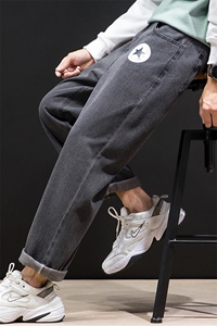 NK46008-P45 加绒-P55 百搭牛仔裤男士宽松九分裤男直筒裤子男图片