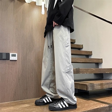 春季新款美式ins机能高冲锋街裤直筒排扣工装裤男895特P25控58，男装工装外套，电商C305A
