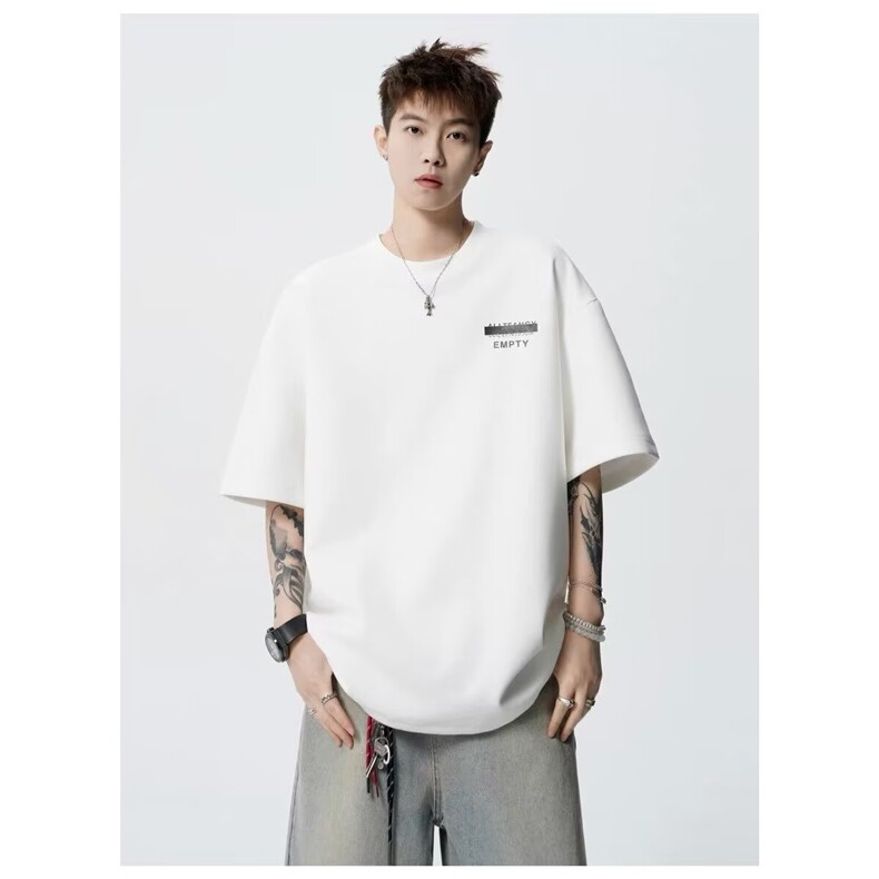 1506/GY2470/P35STA旗舰店美式字母潮牌高街重磅打底圆领卫衣，男装T恤，星座1506A