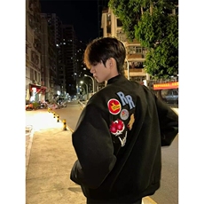 W9495-P68网图现货美式高街刺绣棒球服夹克外套百搭潮牌上衣，男装夹克，星座1608-2