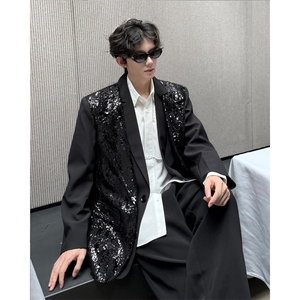 26春夏假两件男士亮片礼服西装外套xz181-p168图片