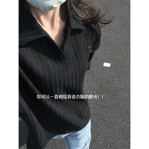 XZ809A/SYR01/特P29/控58 雪尼尔小香风设计感polo衫长袖T恤卫衣图片