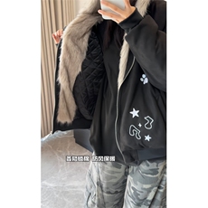 图小众设计KT刺绣加厚座山雕毛绒外套男女冬季棉衣外套P108，男装棉衣，电商C306-1