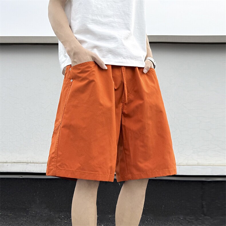 户外夏季格纹休闲宽松大口袋工装五分裤子铆钉短裤男D501/P35,男装休闲裤,星座206（原A221）