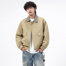 得物二开美式高街潮牌方格设计感夹克外套男2025秋季JK1245-P85，男装夹克，星座1103-3