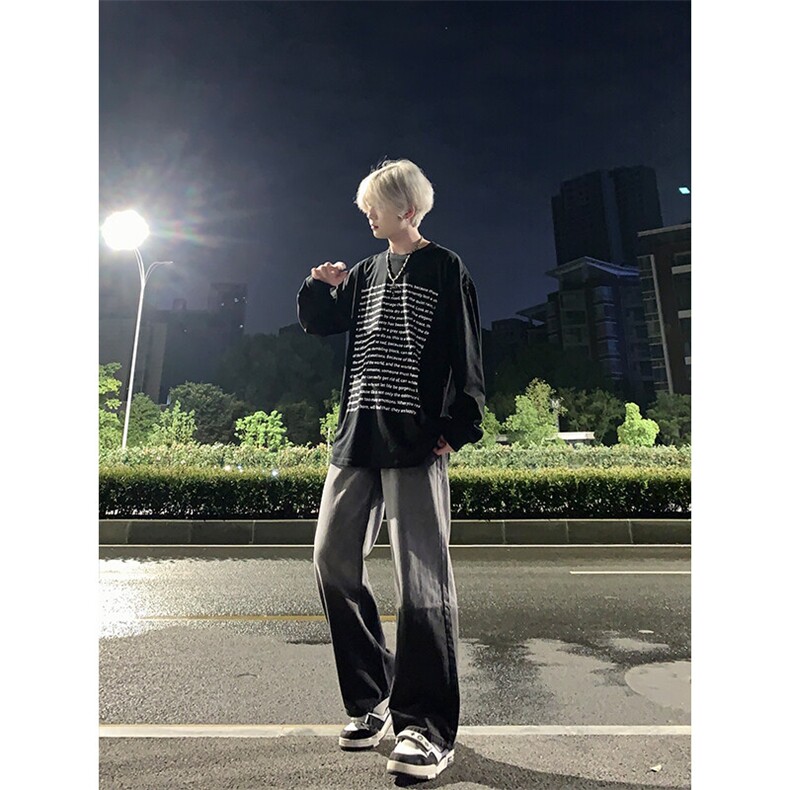 渐变修身牛仔裤美式高街vibe裤子,男装牛仔裤,星座310A-4