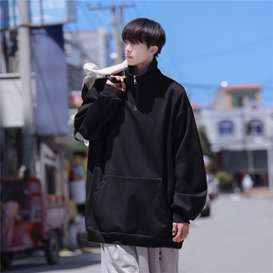 1360克重磅半拉链POLO衫50%棉50%涤纶大码M-5XL卫衣男WY77077P65图片
