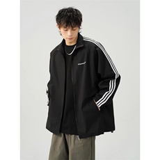W9169-P60网图现货春季新款美式潮牌撞色立领夹克男外套运动服，男装夹克，星座1608-2