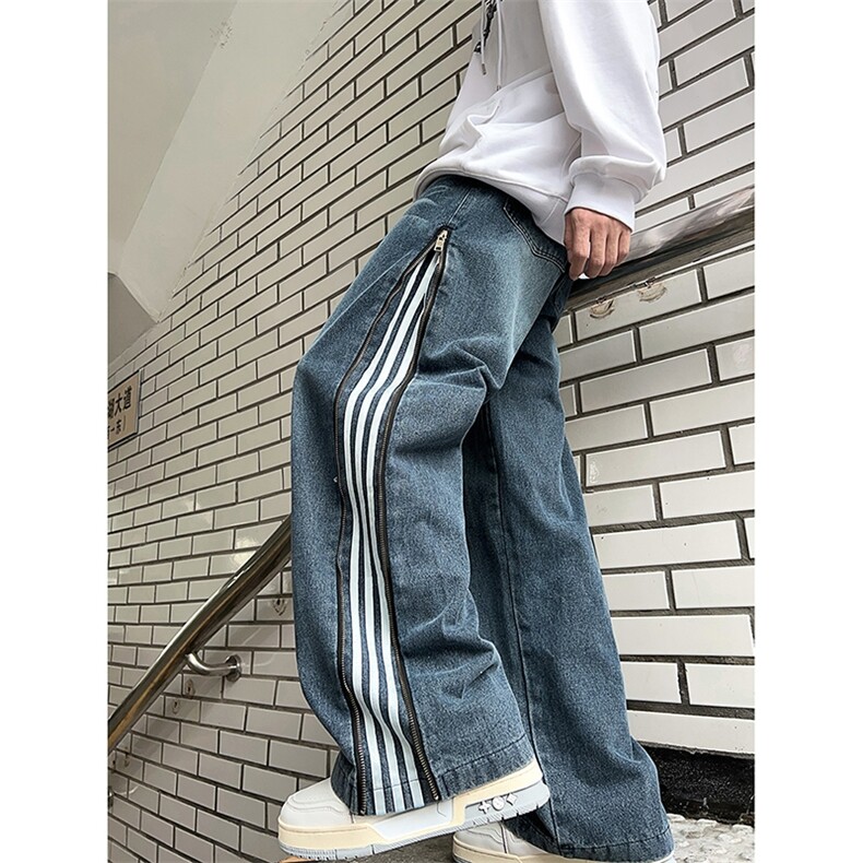 秋冬季美式高街牛仔裤男潮牌个性显高休闲裤G805/P50,男装牛仔裤,电商D202-1
