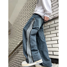 秋冬季美式高街牛仔裤男潮牌个性显高休闲裤G805/P50，男装牛仔裤，电商D202-1