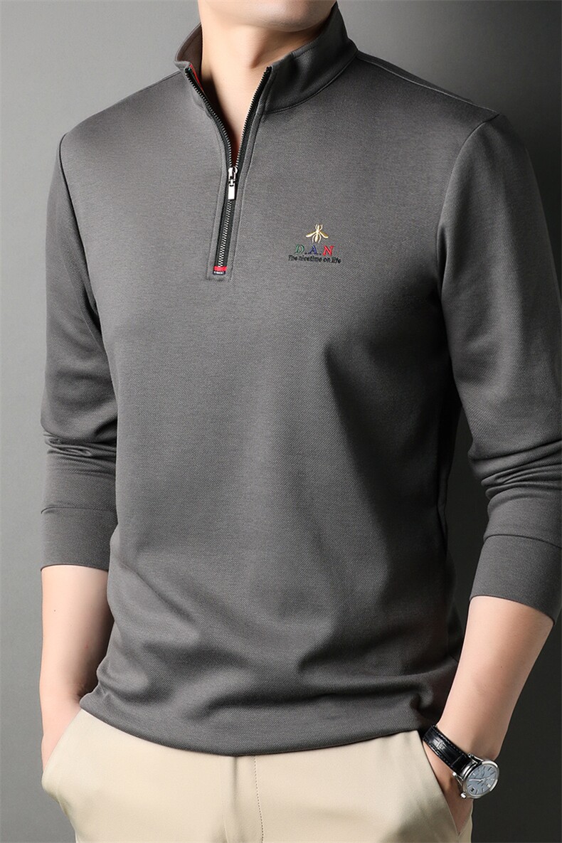 G99613男式秋季服装新款长袖T恤青年翻领卫衣四季打底体恤P65,男装卫衣,电商B360
