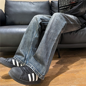 美式高街dirtyfit做旧泼墨微喇vibe显瘦牛仔裤XZ603-K810-P60控78图片