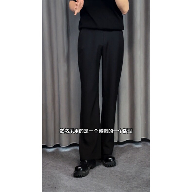 （量大价优)~春季褶皱垂感显瘦西装休闲微喇长裤K06003P45,男装休闲裤,星座1004（原星座815-3）