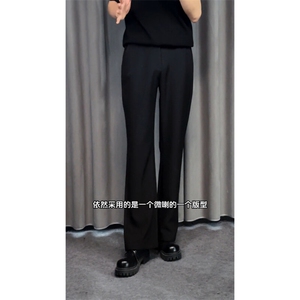 （量大价优)~春季褶皱垂感显瘦西装休闲微喇长裤 K06003 P45图片