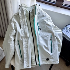户外冲锋衣男女三合一防风防水登山服外套CC70-单冲P55三合一P100，女装短外套，星座405-3