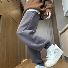 秋冬新款加绒加厚压褶束脚卫裤M~5XLXZ604-KP95JR-P60控78，男装休闲裤，星座604