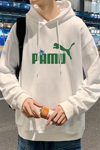 WY2227-P35 纯棉连帽卫衣男大码运动帽衫宽松薄外套男图片