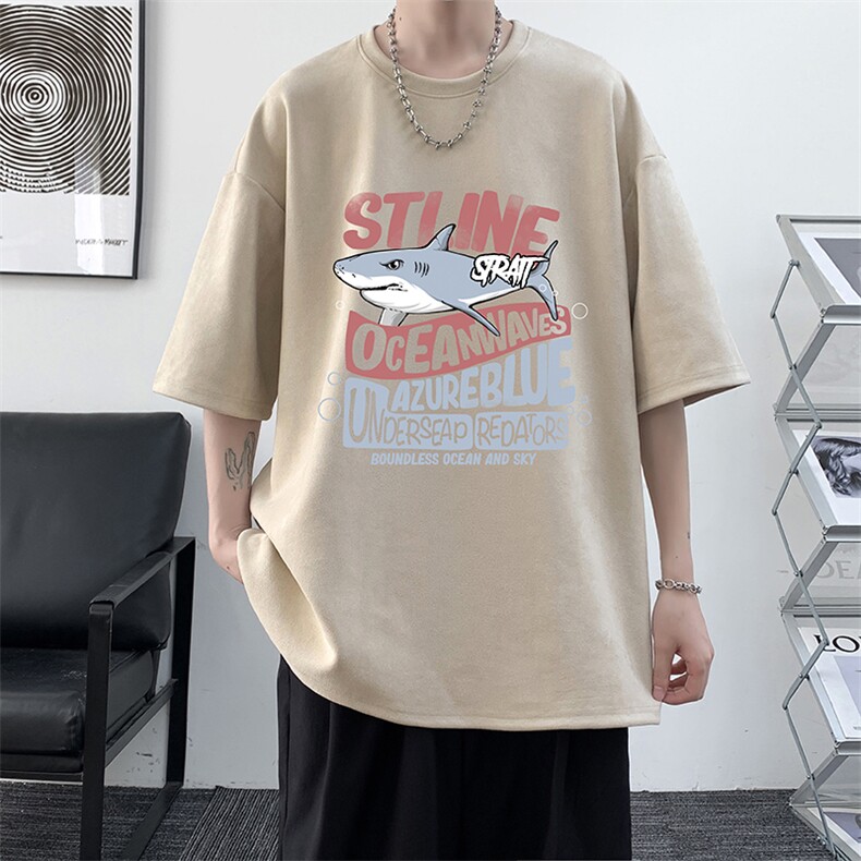 麂皮绒短袖t恤男大码半袖男 大皂风 JD82331-P25图片