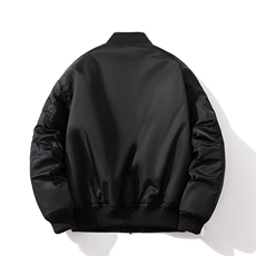 现货2色秋冬带帽可拆卸针织立领飞行服外套棉服夹克，男装棉衣，电商A105