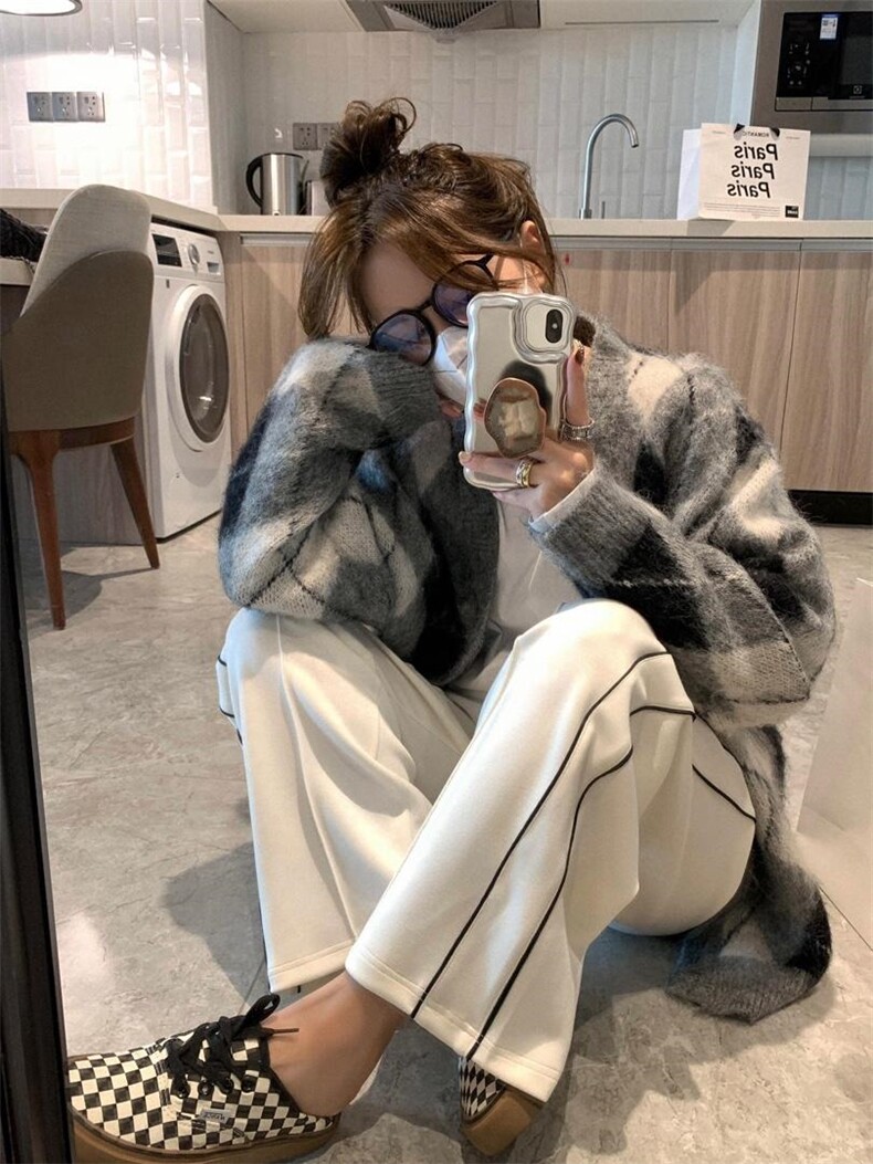 现货秋冬新款口袋校服卫裤，女装休闲裤，XTZ style