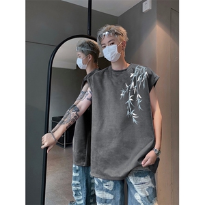 抖音得物高品质新中式夏季新款麂皮绒坎肩背心BXJP262-特批19控38图片