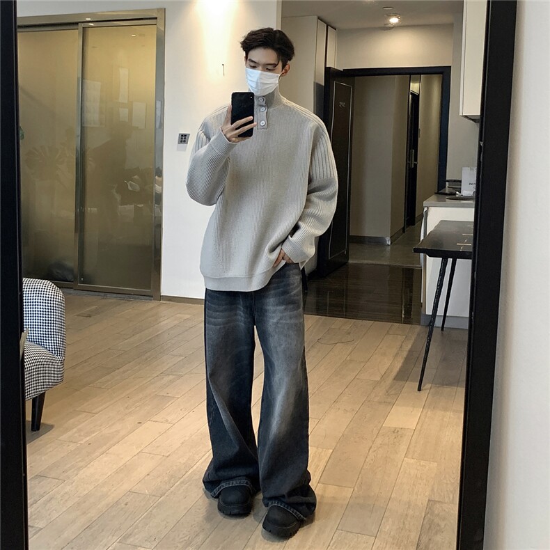 (风）秋冬新款高克重6结构织法可变高领翻领毛衣TM08-P83，男装针织衫/毛衣，星座1315