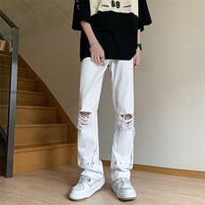 夏季美式高街破洞铆钉牛仔裤货号K750P60，男装牛仔裤，电商A063
