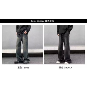 港风潮男夏季牛仔裤嘻哈潮高街潮流痞帅长裤513ACK2342P38图片