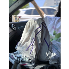 多巴胺配色尼龙速干裤侧拉链撞色伞兵裤3XZ502-K758-P55控79，男装休闲裤，星座502
