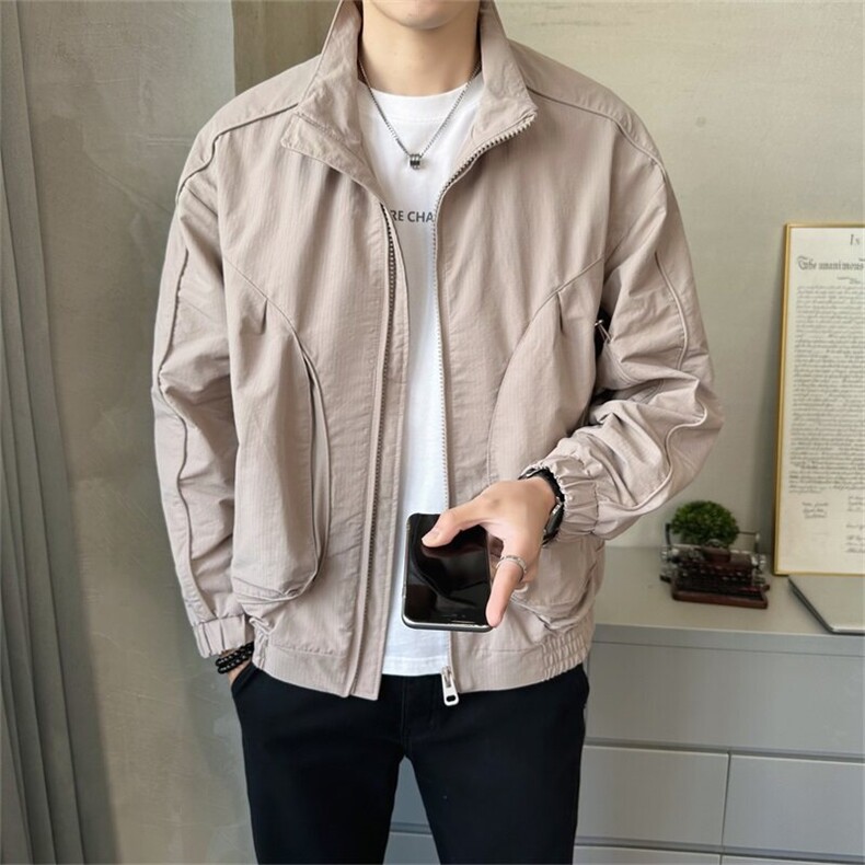 2025春季店主风立领休闲简约时尚上衣夹克外套男2503-P120,男装夹克,电商A413