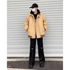 复古洗水工装夹克男女同款2024新款秋季宽松百搭防风外套139/P65，男装夹克，星座506