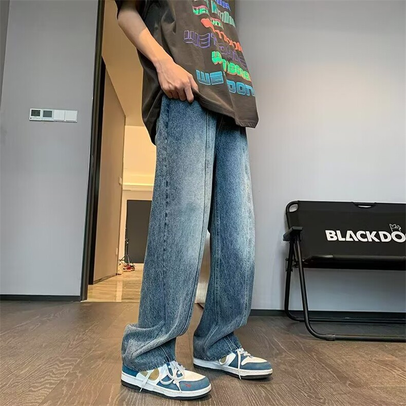 1506/QK500/P41美式浅蓝色复古牛仔裤，男装牛仔裤，星座1506