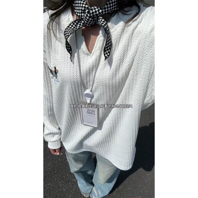 XZ809A/SYR07/特P19/控38肌理感腊肠狗绣花V领长T恤卫衣,男装T恤,星座809A(原222-1)