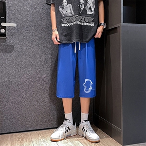 冰丝七分裤男大码速干短裤男五分裤 车景风格 QK72390-P25图片