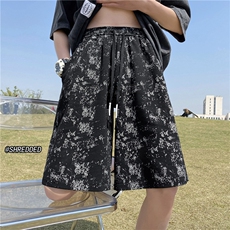 抖音品质ins满印透气短裤宽松休闲五分裤B315-K23246-p45控58，男装休闲裤，电商B315