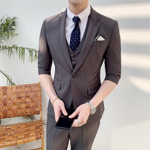 夏季中袖西装礼服套装三件套西服 SJT-X11-P240图片